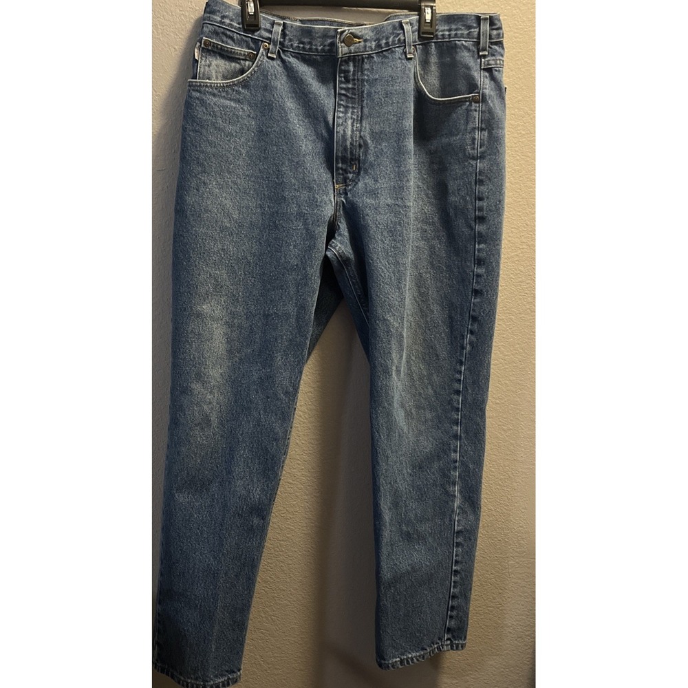 Carhartt Blue Denim Workwear Jeans Men's Size 40x32 Relaxed Fit B18 DST